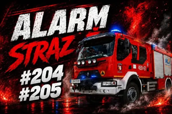 Dwie interwencje strażaków z OSP Kruszwica: nadłamany konar i karetka w rowie
