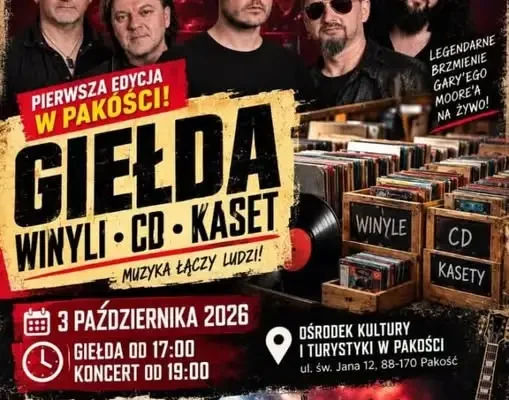 Giełda winyli i koncert Moore Plays Moore w Pakości – 3 października