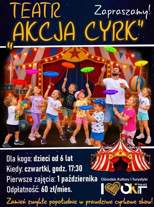 Teatr Akcja Cyrk w Pakości – nowe zajęcia dla dzieci od października