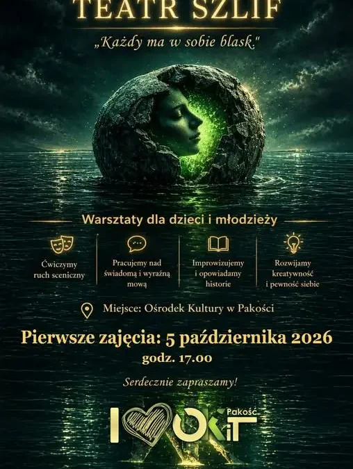 Teatr Szlif w Pakości zaprasza dzieci na zajęcia teatralne