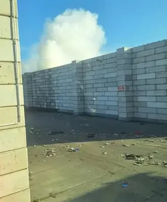 Pożar śmieci w Inowrocławiu na terenie RIPOK przy ul. Bagiennej