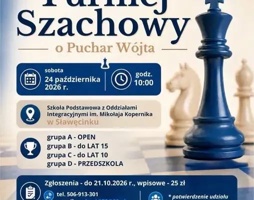 Turniej szachowy o Puchar Wójta Gminy Inowrocław w Sławęcinku