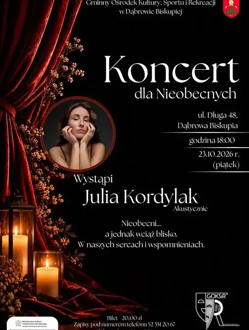 Koncert dla Nieobecnych w Dąbrowie Biskupiej – wieczór wspomnień i muzyki