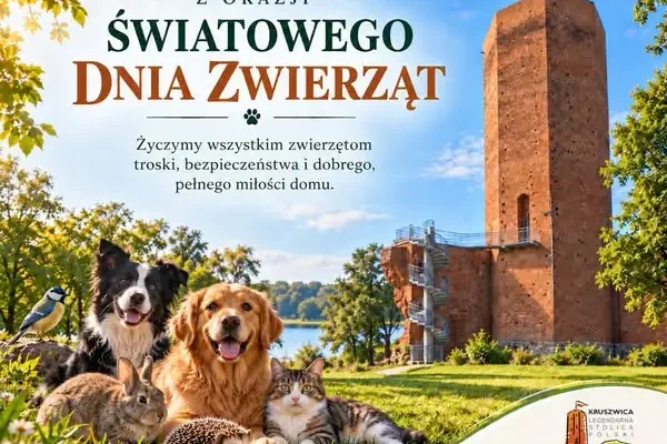 Światowy Dzień Zwierząt w Kruszwicy – spacer z pupilem i głos na Cuda Polski 2026