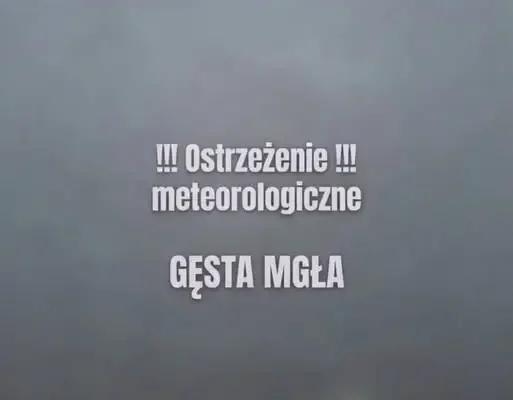 Gęste mgły nad powiatem inowrocławskim – strażacy ostrzegają kierowców