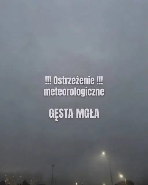 Gęste mgły nad powiatem inowrocławskim – strażacy ostrzegają kierowców