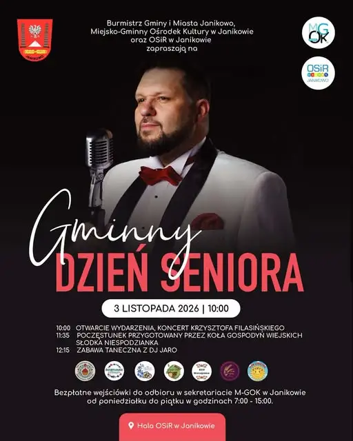 Gminny Dzień Seniora w Janikowie – zaproszenie na 3 listopada 2026