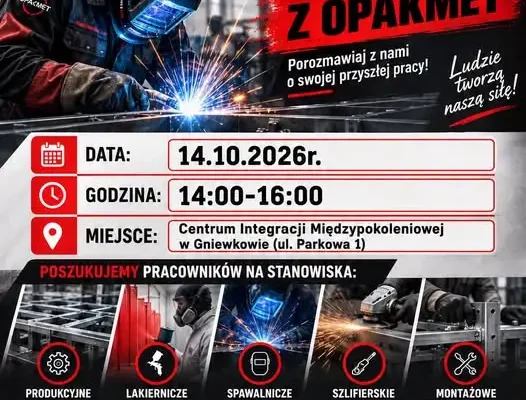 Gniewkowo: spotkanie rekrutacyjne z firmą OPAKMET już 14 października