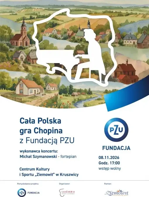 Kruszwica: Koncert chopinowski w ramach „Całej Polski gra Chopina” już 8 listopada