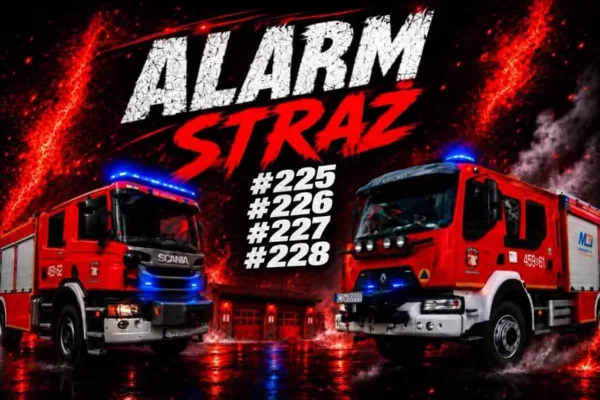 Kruszwica: seria interwencji strażaków — alarm bombowy w szkole i pożar domu