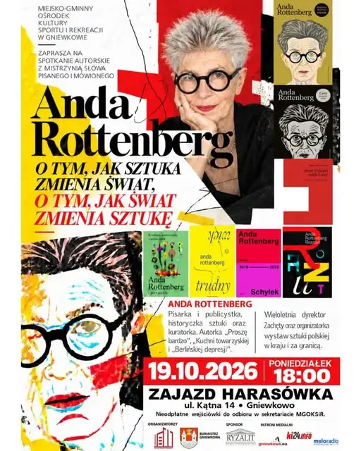 Anda Rottenberg w Gniewkowie – spotkanie o sztuce już 19 października