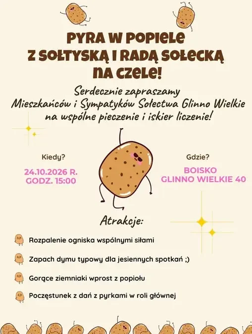 Ognisko sołeckie w Glinnie Wielkim – 24 października 2026