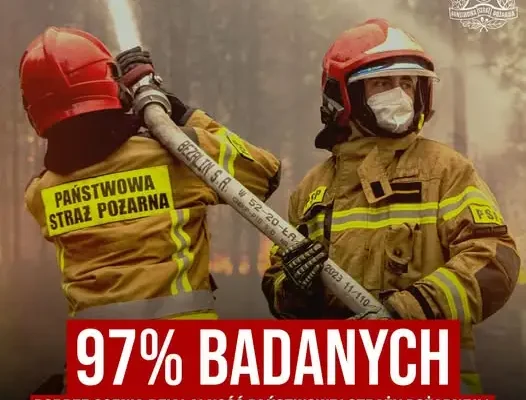 Rekordowe zaufanie do strażaków. 97 proc. Polaków chwali Państwową Straż Pożarną