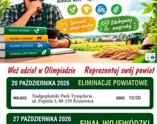 XXXVI Olimpiada Wiedzy Rolniczej – eliminacje powiatowe już 20 października w Kruszwicy