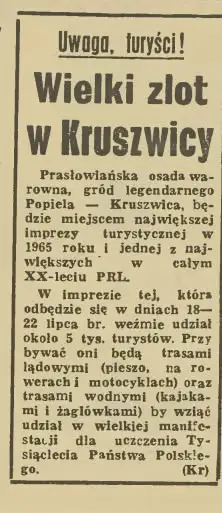 Klub Motorowy „Ziemowit” i zlot „Szlakiem Piastów” – karta z historii PTTK w Kruszwicy