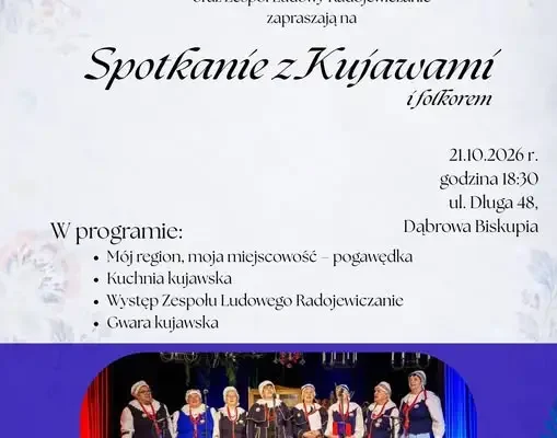 Dąbrowa Biskupia: wieczór z kujawskim folklorem już 21 października
