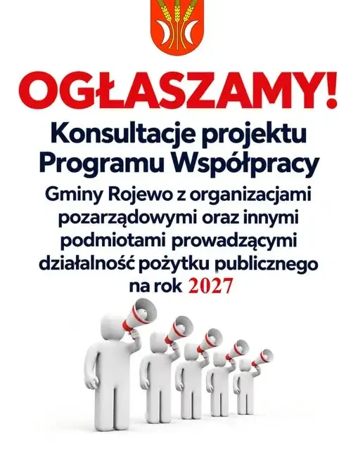Gmina Rojewo konsultuje program współpracy z organizacjami pozarządowymi na 2027 rok