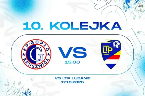 Gopło Kruszwica podejmie LTP Lubanie w 10. kolejce V ligi