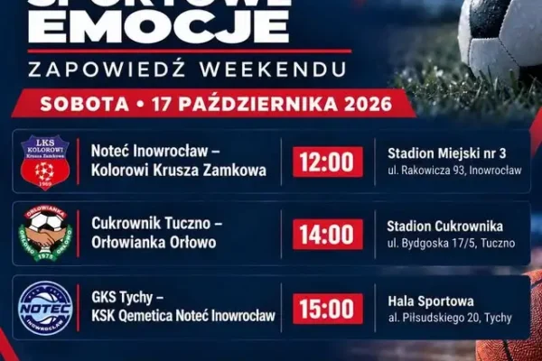 Sportowy weekend w Inowrocławiu: sprawdź harmonogram meczów