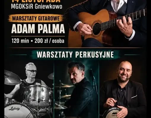 Warsztaty gitarowe i perkusyjne w Gniewkowie – zapisy trwają