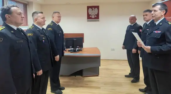 Nowe stanowiska w inowrocławskiej straży pożarnej – awanse i powierzenia obowiązków