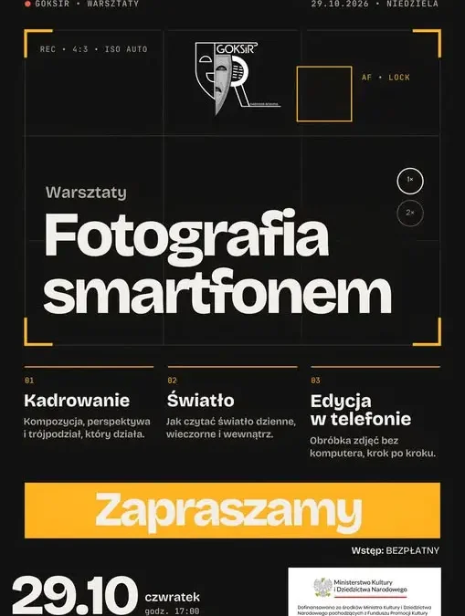 Bezpłatne warsztaty fotografii smartfonem w GOKSiR Dąbrowa Biskupia