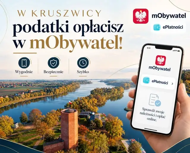 Kruszwica: od 27 października zapłacisz podatki w mObywatelu