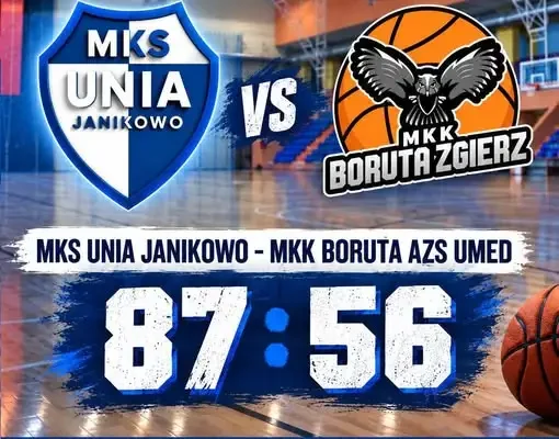 MKS Unia Janikowo rozgromiła MKK Boruta AZS UMED 87:56
