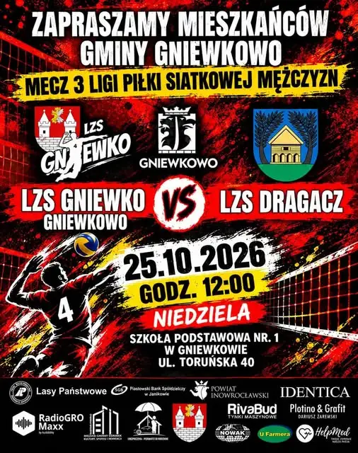 III liga siatkówki mężczyzn: LZS Gniewko zaprasza na niedzielny mecz z LZS Dragacz
