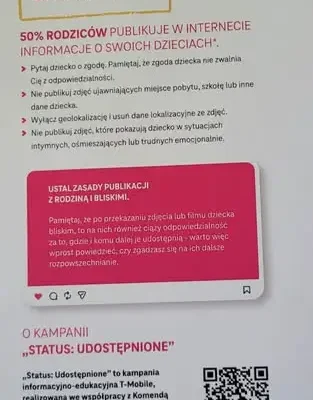 Szkoła włącza się w kampanię „Status: Udostępnione” – ochrona wizerunku dzieci w sieci