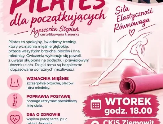 Pilates dla początkujących w CKiS Ziemowit – nowa propozycja dla mieszkańców