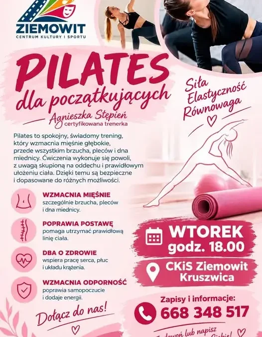 Pilates dla początkujących w CKiS Ziemowit – nowa propozycja dla mieszkańców
