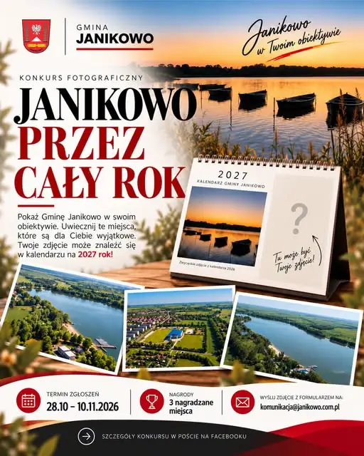 Konkurs fotograficzny Gminy Janikowo – Twoje zdjęcie może trafić do kalendarza na 2027 rok