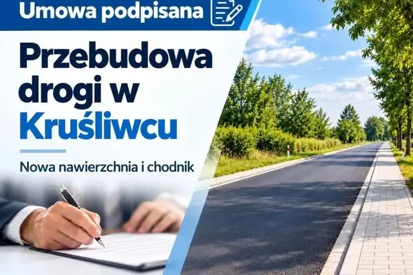 Kruśliwiec: gmina Inowrocław podpisała umowę na przebudowę drogi