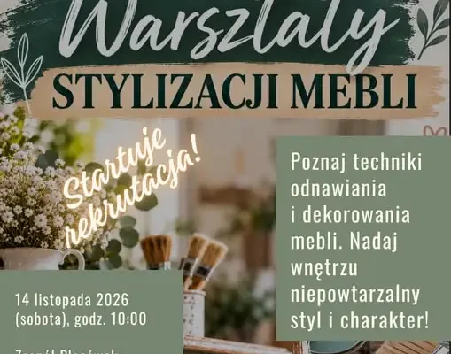 Warsztaty stylizacji mebli w Kościelcu – nadaj starym meblom nowe życie