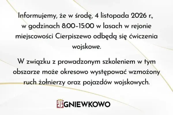 Ćwiczenia wojskowe w lasach pod Cierpiszewem – 4 listopada