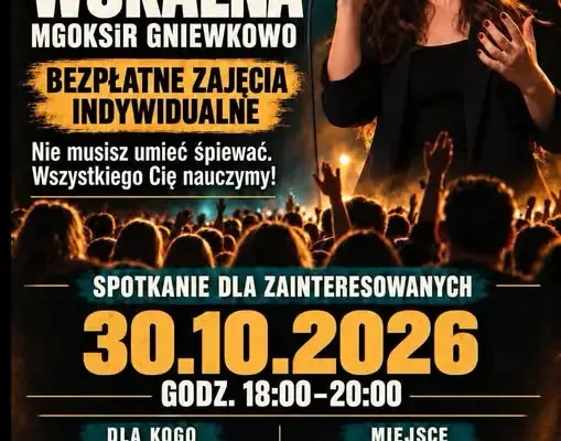 Nabór do sekcji wokalnej MGOKSiR w Gniewkowie – spotkanie już w piątek